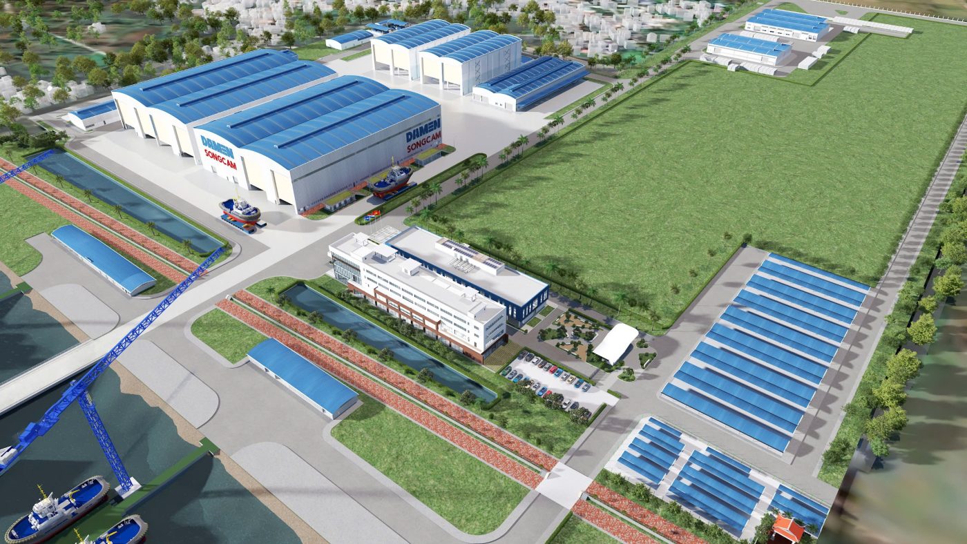 Thiết kế, cung cấp và thi công hệ thống cấp Điện và chiếu sáng Nhà máy Damen Sông Cấm Hải Phòng